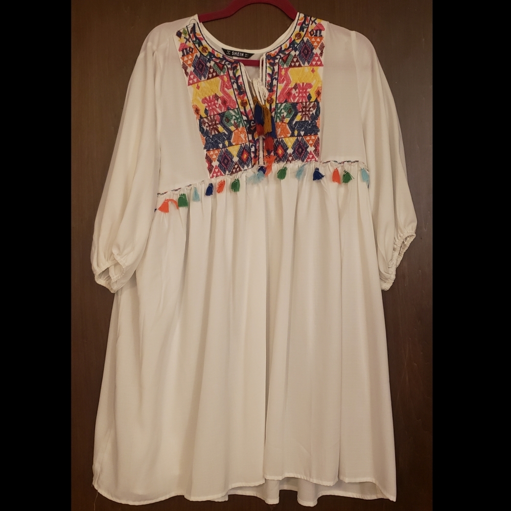 Babydoll dress with colorful design